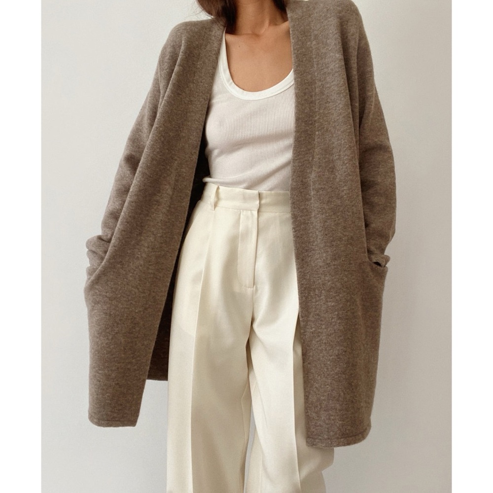JENNI KAYNE Sweater Coat Oatmeal - Picture 1 of 5